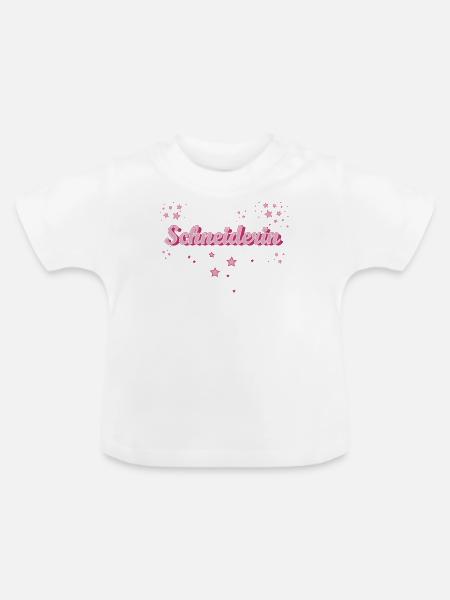 Schneidern Abschluss-Geschenk Textil-Schneiderin - Baby Bio-T-Shirt mit Rundhals - Weiß