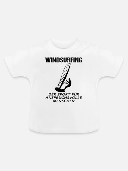 Anspruchsvolles Windsurfen - Baby Bio-T-Shirt mit Rundhals - Weiß
