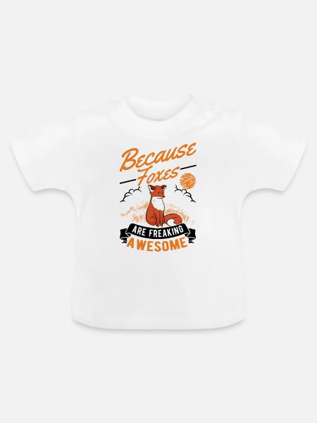 Fuchs Geschenk Rotfuchs - Baby Bio-T-Shirt mit Rundhals - Weiß