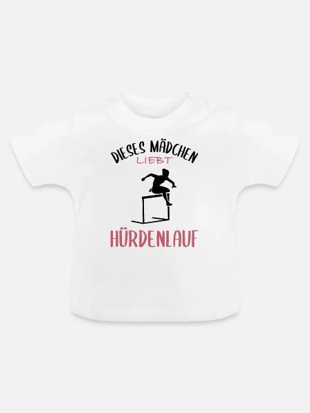Hürdenlauf-Liebe - Mädchenpower - Baby Bio-T-Shirt mit Rundhals - Weiß