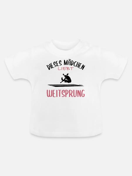 Weitsprung-Liebe - Baby Bio-T-Shirt mit Rundhals - Weiß