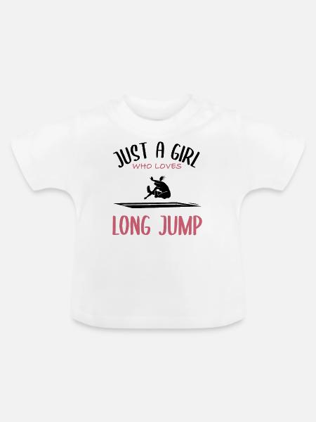 Weitsprung-Liebe - Baby Bio-T-Shirt mit Rundhals - Weiß