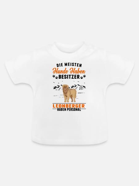 Leonberger Personal - Baby Bio-T-Shirt mit Rundhals - Weiß