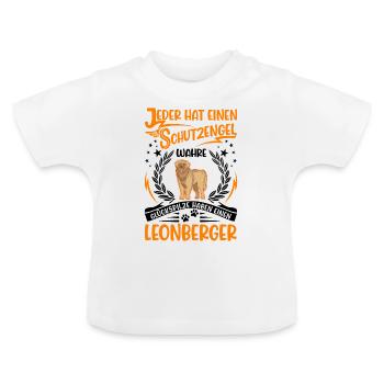 Leonberger Schutzengel - Baby Bio-T-Shirt mit Rundhals - Weiß - Vorne