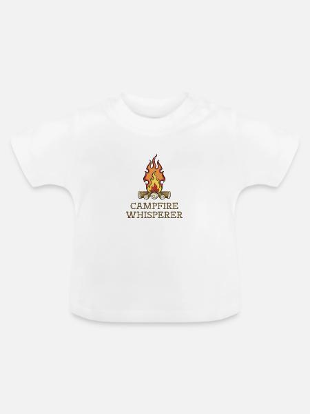 Campfire Whisperer - Baby Bio-T-Shirt mit Rundhals - Weiß