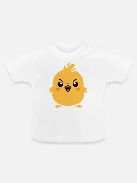 Küken - Baby Bio-T-Shirt mit Rundhals - Weiß
