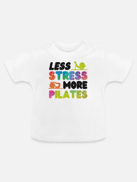 Pilates Instructor Teacher - Baby Bio-T-Shirt mit Rundhals - Weiß