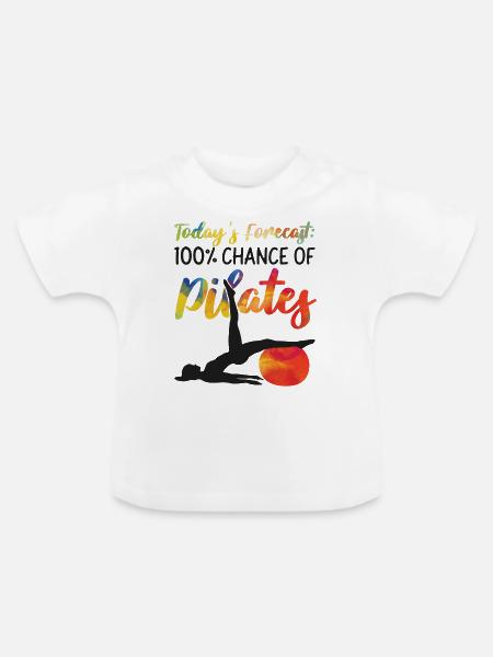 Pilates Instructor Teacher - Baby Bio-T-Shirt mit Rundhals - Weiß