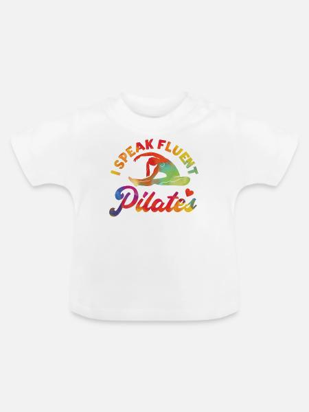 Pilates Instructor Teacher - Baby Bio-T-Shirt mit Rundhals - Weiß