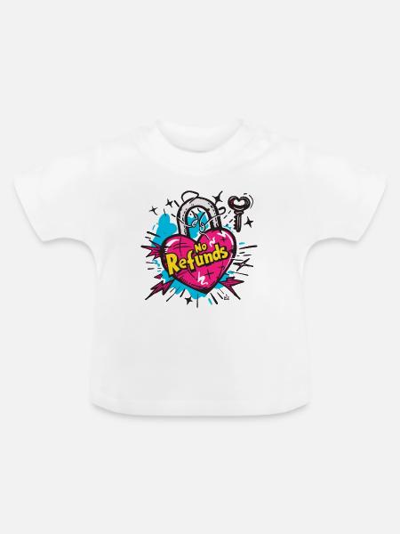 Chroniken der eingesperrten Liebe - Baby Bio-T-Shirt mit Rundhals - Weiß