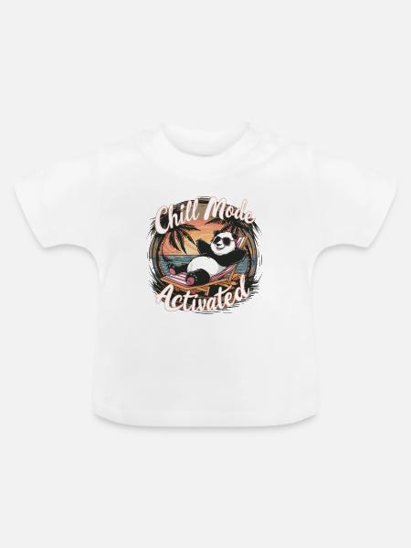 CHILL-MODUS AKTIVIERT - Baby Bio-T-Shirt mit Rundhals - Weiß