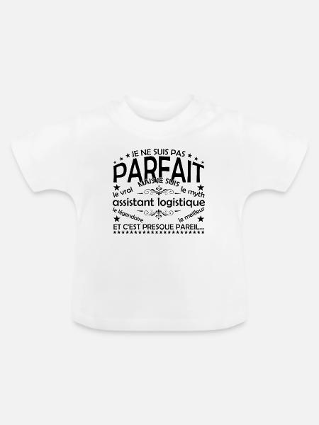 Logistik-Assistent Geschenk Logistik-Assistent l - Baby Bio-T-Shirt mit Rundhals - Weiß