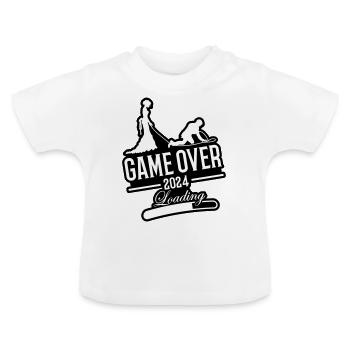 Hochzeit Loading 2024 Game Over - Baby Bio-T-Shirt mit Rundhals - Weiß - Vorne