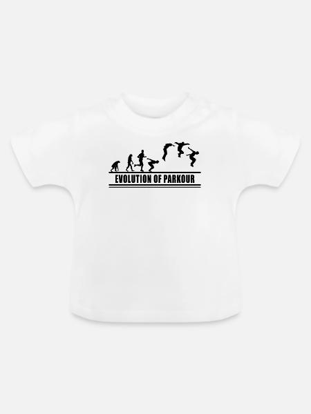 Freerunning Freerunner Hindernisparkour laufen - Baby Bio-T-Shirt mit Rundhals - Weiß