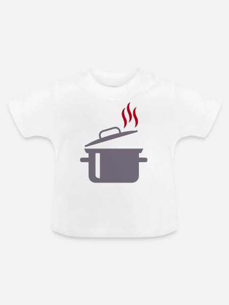 kochtopf - Baby Bio-T-Shirt mit Rundhals - Weiß