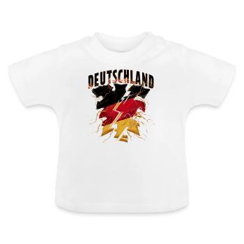 Allemagne Allemagne Allemand GER Almanya Alemania - T-shirt bio col rond Bébé - blanc - Devant
