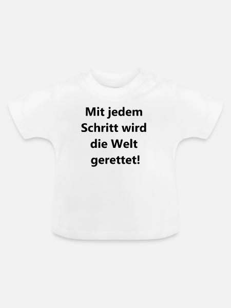 Heldenhaftes Wandergeschenk - Baby Bio-T-Shirt mit Rundhals - Weiß