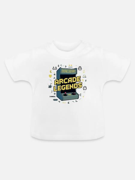 ARKADEN-LEGENDEN - Baby Bio-T-Shirt mit Rundhals - Weiß