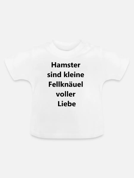 Hamstergeschenk - Baby Bio-T-Shirt mit Rundhals - Weiß