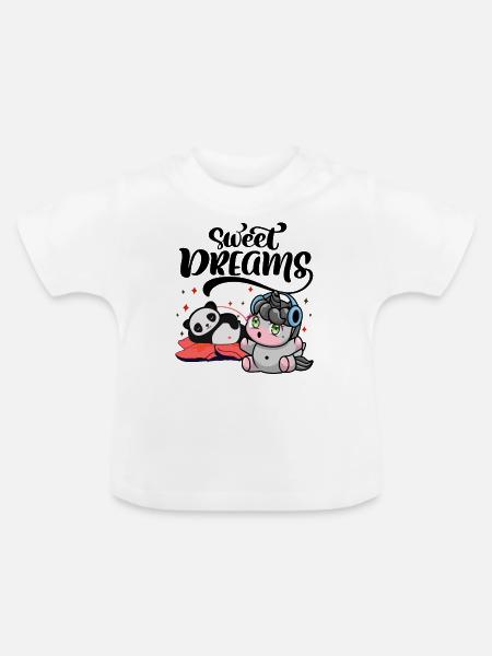 Kawaii Träume süss - Baby Bio-T-Shirt mit Rundhals - Weiß