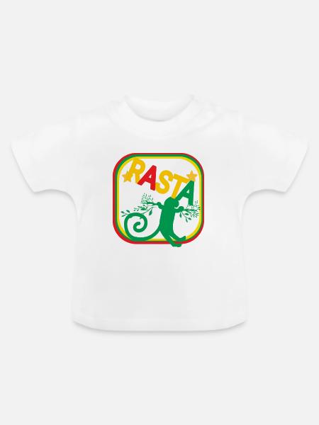 Rasta - Baby Bio-T-Shirt mit Rundhals - Weiß