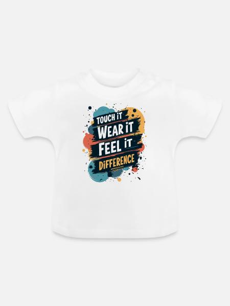 SPÜREN SIE DEN UNTERSCHIED - Baby Bio-T-Shirt mit Rundhals - Weiß