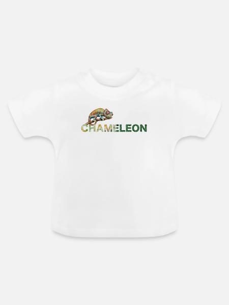 Chamäleon Chameleon - Baby Bio-T-Shirt mit Rundhals - Weiß