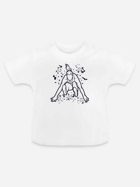 Weitspringer Weitspringen Kinder Weitsprung - Baby Bio-T-Shirt mit Rundhals - Weiß
