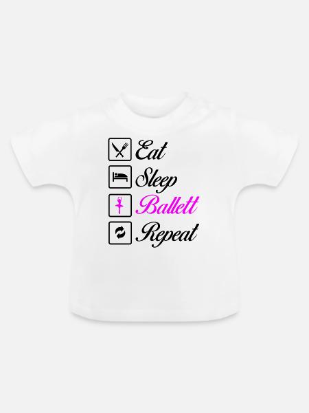 ballett repeat - Baby Bio-T-Shirt mit Rundhals - Weiß