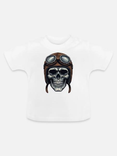 HELM - Baby Bio-T-Shirt mit Rundhals - Weiß
