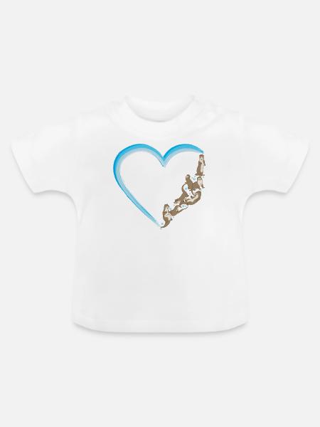 Otter Heart - Baby Bio-T-Shirt mit Rundhals - Weiß