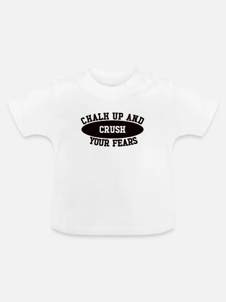 Bouldern Chalk Up Boulderer - Baby Bio-T-Shirt mit Rundhals - Weiß