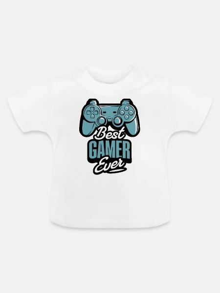 Gamer Gaming Geschenk - Baby Bio-T-Shirt mit Rundhals - Weiß