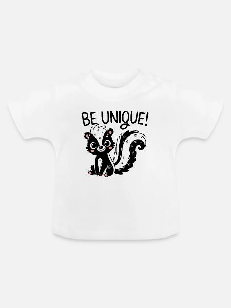 Ein SKUNK - Baby Bio-T-Shirt mit Rundhals - Weiß