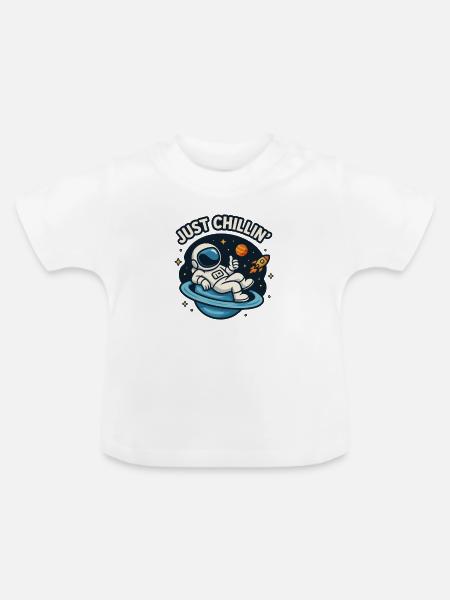 Just Chillin - Baby Bio-T-Shirt mit Rundhals - Weiß