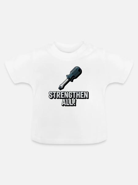 ALLE STÄRKEN - Baby Bio-T-Shirt mit Rundhals - Weiß