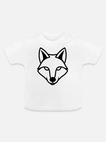 Fuchs - Baby Bio-T-Shirt mit Rundhals - Weiß