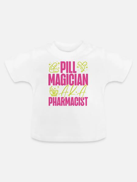 Pharmacy Tech Technician - Baby Bio-T-Shirt mit Rundhals - Weiß