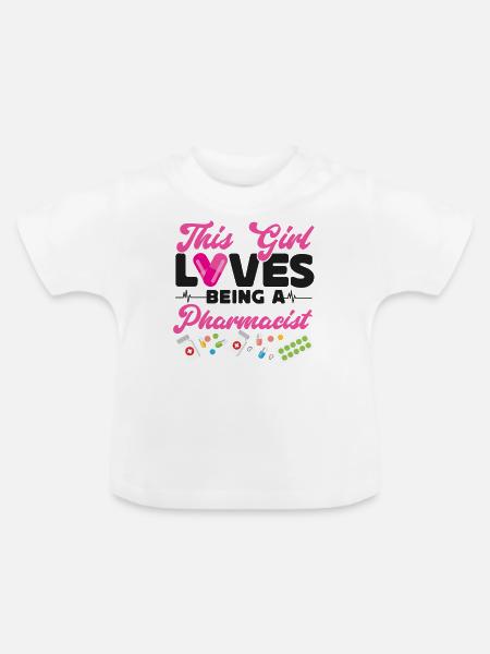 Pharmacy Tech Technician - Baby Bio-T-Shirt mit Rundhals - Weiß