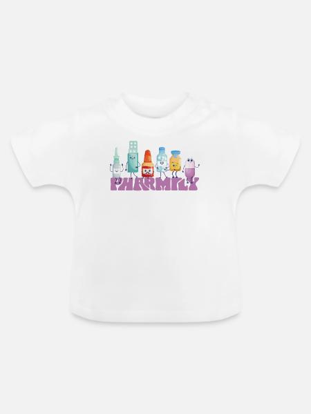 Pharmacy Tech Technician - Baby Bio-T-Shirt mit Rundhals - Weiß