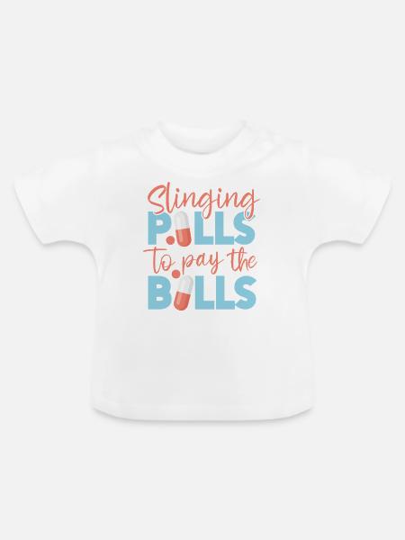 Pharmacy Tech Technician - Baby Bio-T-Shirt mit Rundhals - Weiß