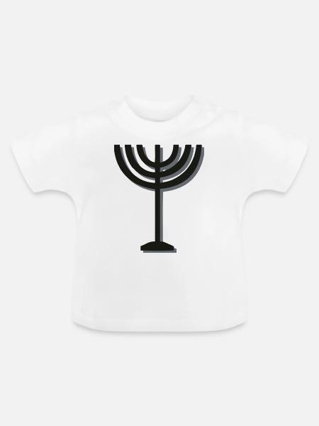 Menora - Baby Bio-T-Shirt mit Rundhals - Weiß