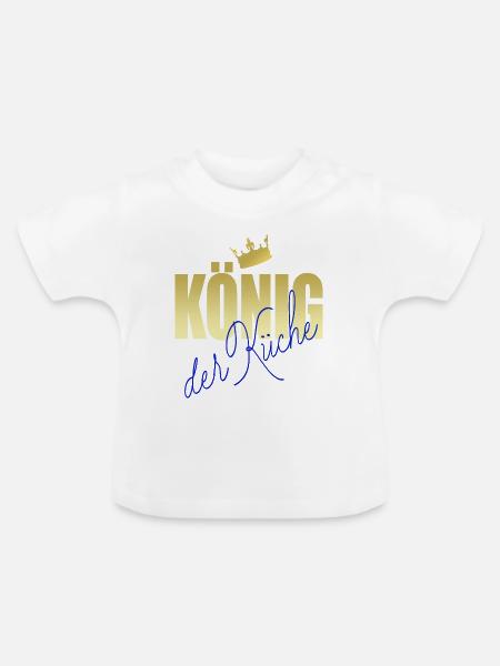 König der Küche - Baby Bio-T-Shirt mit Rundhals - Weiß