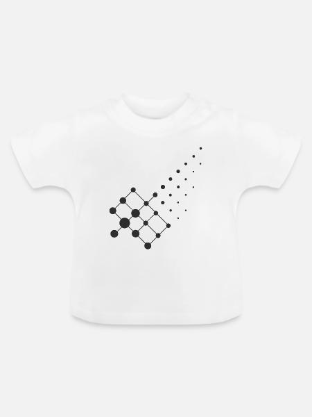 Diffusion Geometry – Chemie Design - Baby Bio-T-Shirt mit Rundhals - Weiß