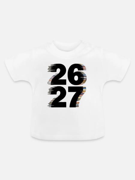 Jahreswechsel 2026–27_01 - Baby Bio-T-Shirt mit Rundhals - Weiß