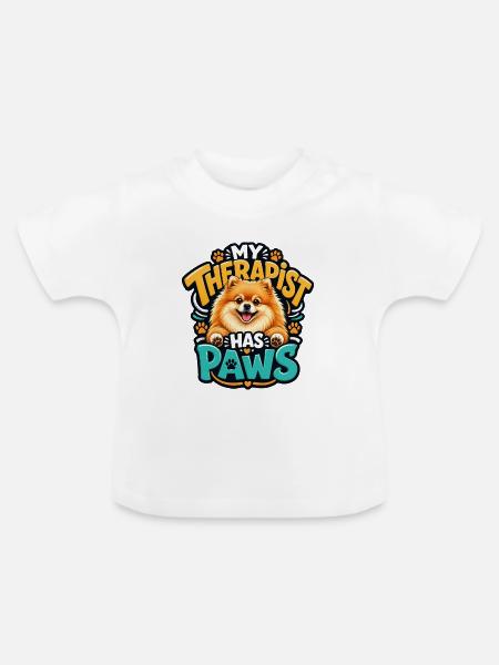 Samojeden - Baby Bio-T-Shirt mit Rundhals - Weiß
