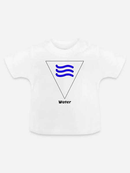 Wasser Element Symbol Alchemie Wicca - Baby Bio-T-Shirt mit Rundhals - Weiß