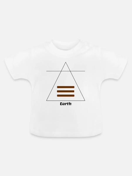 Erde Element Symbol Alchemie Wicca - Baby Bio-T-Shirt mit Rundhals - Weiß