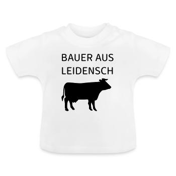Bauer Aus Leidenschaft - Baby Bio-T-Shirt mit Rundhals - Weiß - Vorne