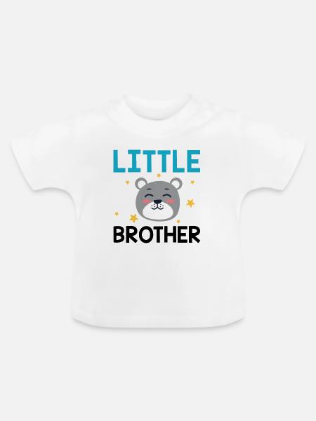Brüderchen - Baby Bio-T-Shirt mit Rundhals - Weiß